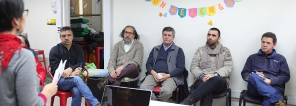 Integrantes de la agrupación Manos Trabajadoras