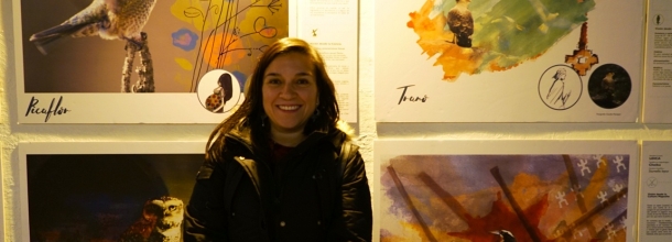 Valentina Díaz expuso en el lanzamiento de guía de aves en Santiago