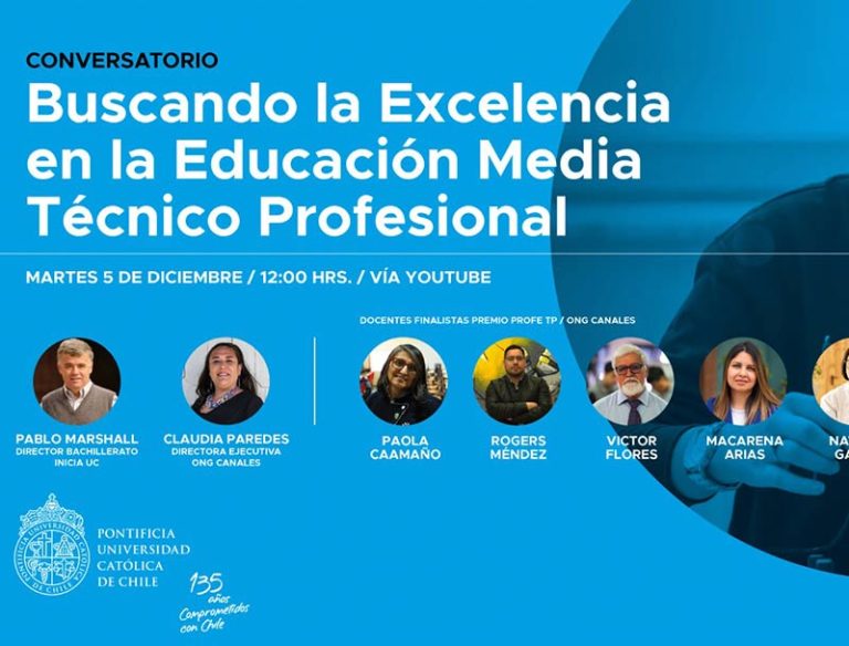 Afiche oficial del conversatorio conversatorio sobre excelencia en la Educación Media TP
