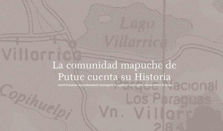 Portada libro La comunidad mapuche de Putue cuenta su historia